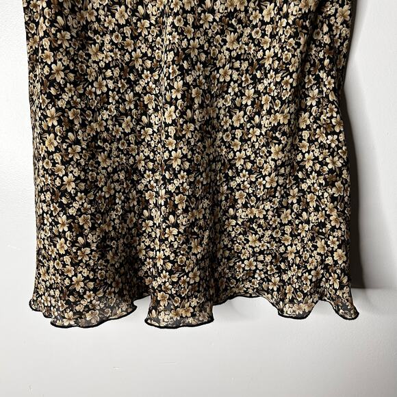 Old Navy Y2K Womens Floral Forest Fairy Midi Skirt Size 16 Brown Goblincore - Picture 4 of 6
